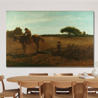 The Brush Harrow Spring Time Winslow Homer canvas print
