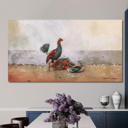 The Cock Fight Winslow Homer canvas print