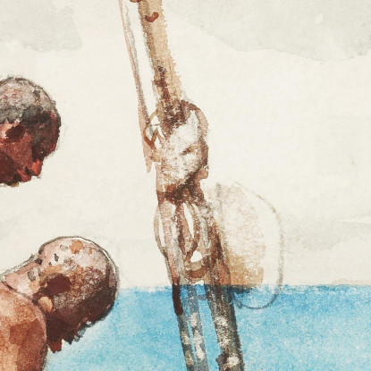 Die Conch Divers Winslow Homer drucken auf leinwand
