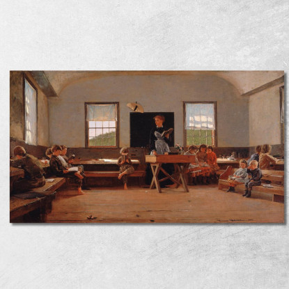 La Scuola Di Campagna Winslow Homer quadro stampato su tela