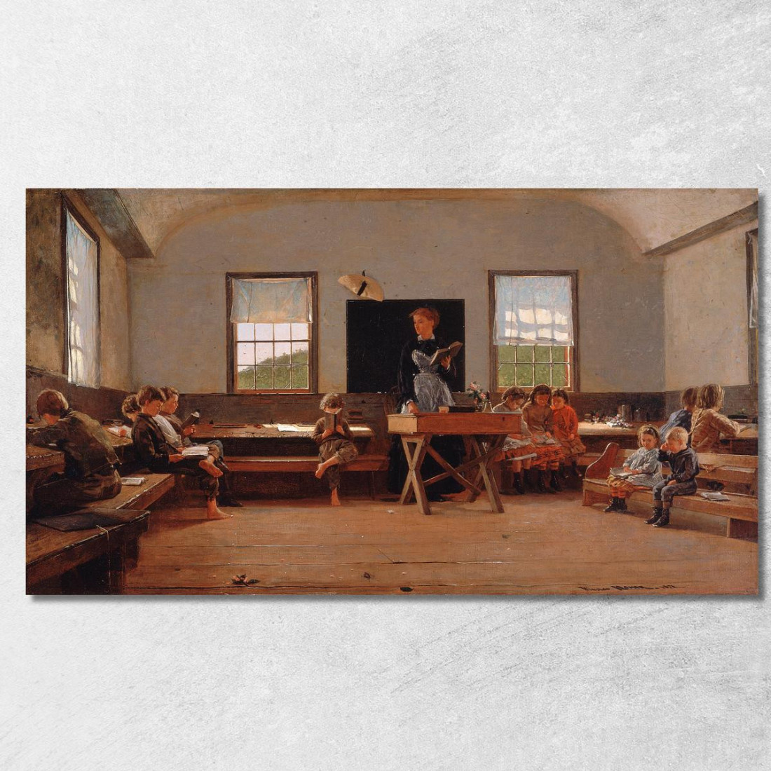 La Scuola Di Campagna Winslow Homer quadro stampato su tela