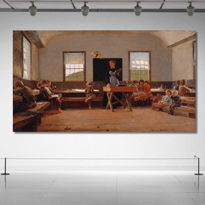 La Scuola Di Campagna Winslow Homer quadro stampato su tela