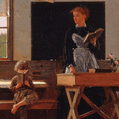 La Scuola Di Campagna Winslow Homer quadro stampato su tela