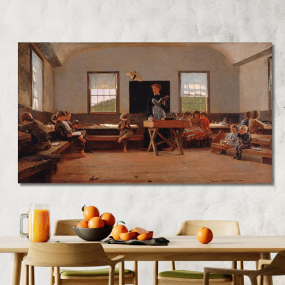 La Scuola Di Campagna Winslow Homer quadro stampato su tela