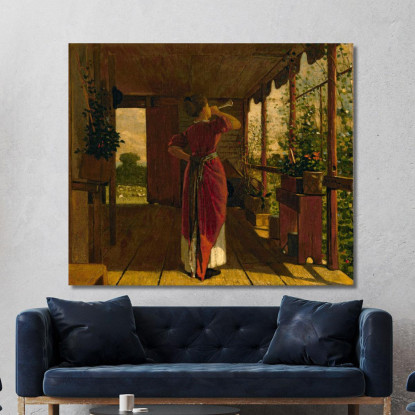 Das Dinnerhorn Winslow Homer drucken auf leinwand