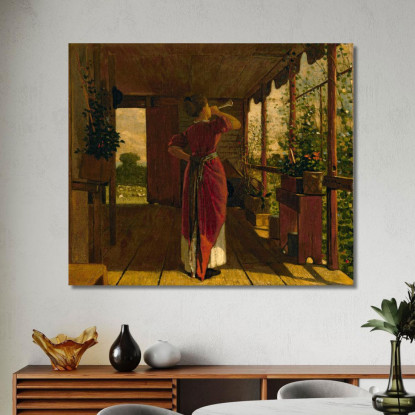 Il Corno Della Cena Winslow Homer quadro stampato su tela