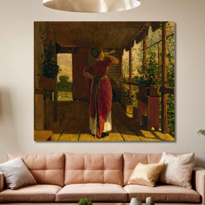 Das Dinnerhorn Winslow Homer drucken auf leinwand