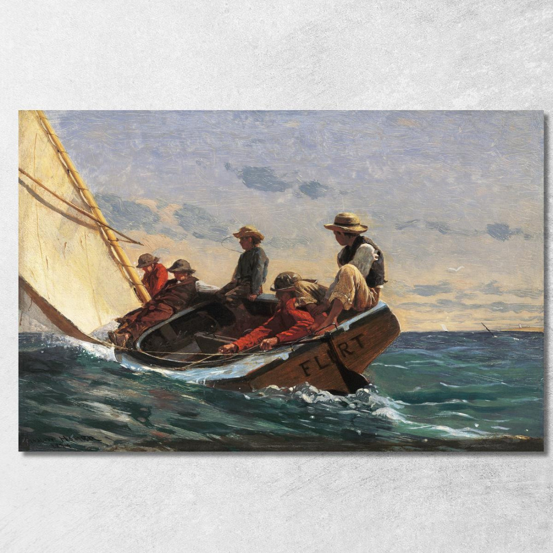 Il Flirt Winslow Homer quadro stampato su tela