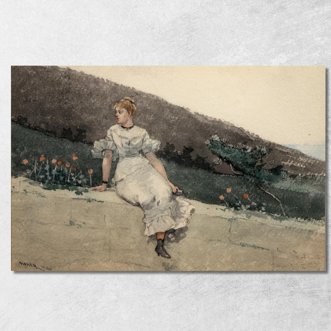 Il Muro Del Giardino Winslow Homer quadro stampato su tela