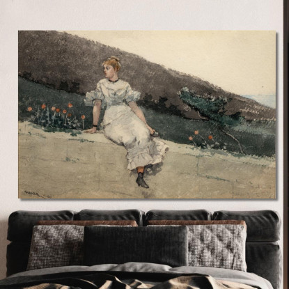 Il Muro Del Giardino Winslow Homer quadro stampato su tela