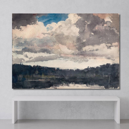 Das Einsame Boot North Woods Club Adirondacks Winslow Homer drucken auf leinwand