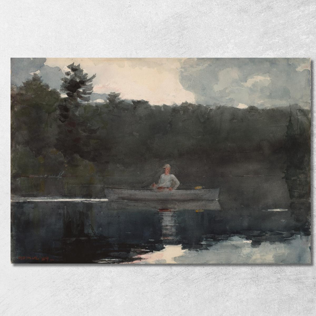 Il Pescatore Solitario Winslow Homer quadro stampato su tela