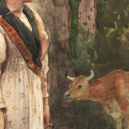 Das Milchmädchen Winslow Homer drucken auf leinwand