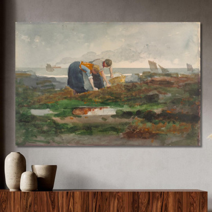 I Raccoglitori Di Cozze Winslow Homer quadro stampato su tela