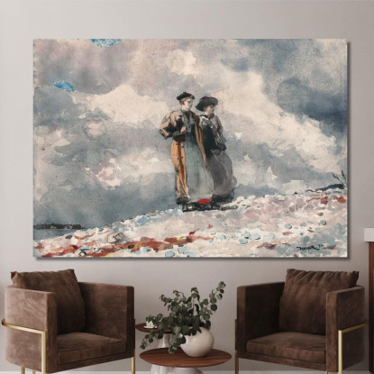 La Prospettiva Della Costa Del Maine Winslow Homer quadro stampato su tela