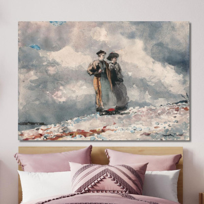 La Prospettiva Della Costa Del Maine Winslow Homer quadro stampato su tela