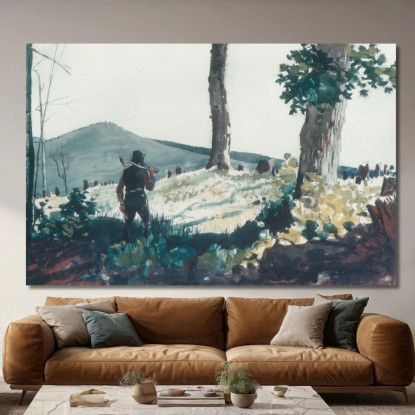 Il Pioniere Winslow Homer quadro stampato su tela