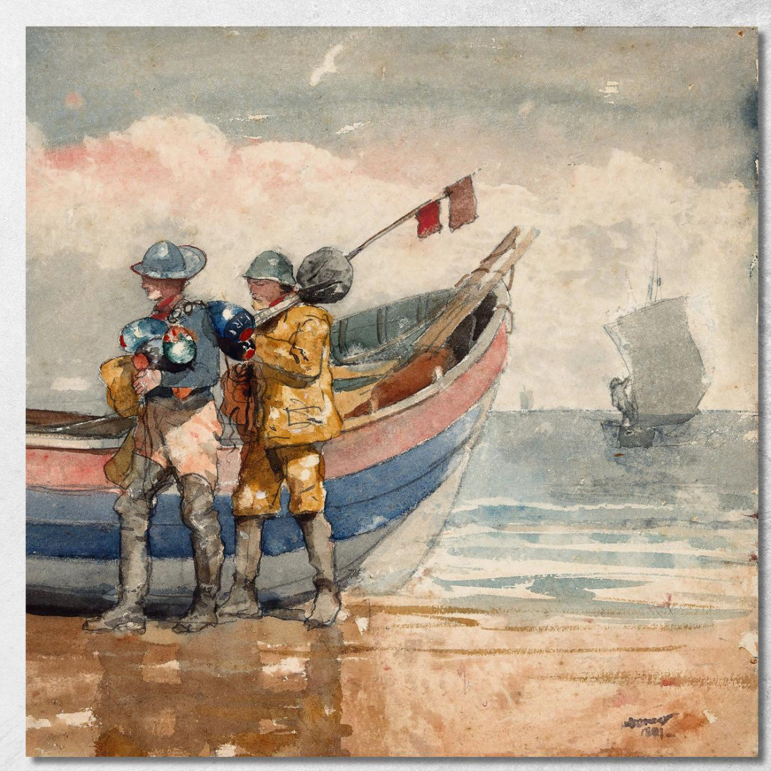 Il Ritorno A Tynemouth Winslow Homer quadro stampato su tela