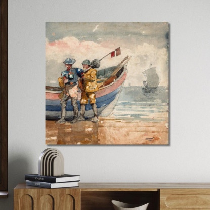Il Ritorno A Tynemouth Winslow Homer quadro stampato su tela