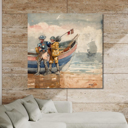 Il Ritorno A Tynemouth Winslow Homer quadro stampato su tela