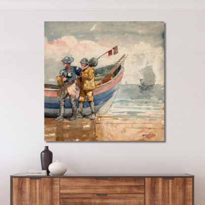 Il Ritorno A Tynemouth Winslow Homer quadro stampato su tela