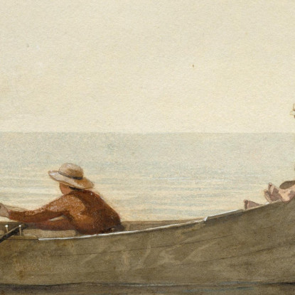 Tre Ragazzi In Un Dory Con Nasse Per Aragosta Winslow Homer quadro stampato su tela