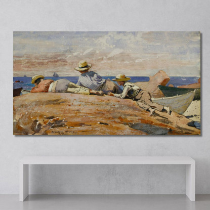 Tres Niños En La Orilla Winslow Homer cuadro en lienzo