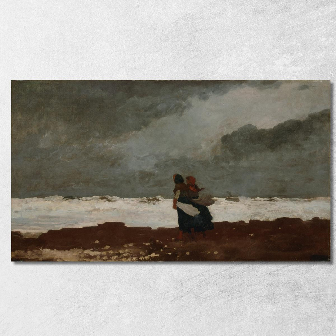 Dos Figuras Junto Al Mar Winslow Homer cuadro en lienzo