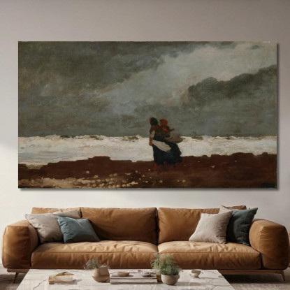 Dos Figuras Junto Al Mar Winslow Homer cuadro en lienzo