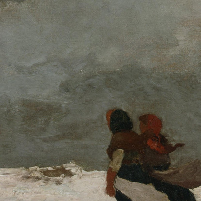Dos Figuras Junto Al Mar Winslow Homer cuadro en lienzo