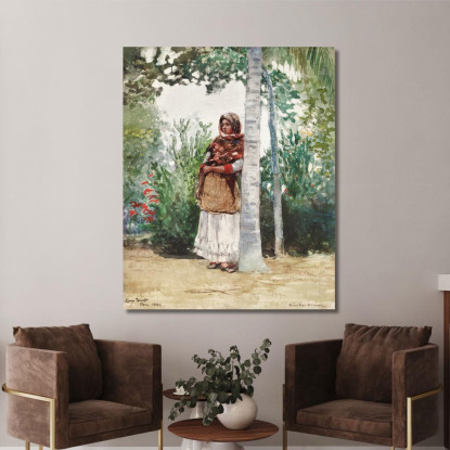 Under A Palm Tree Winslow Homer canvas print