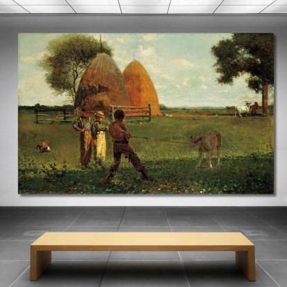 Svezzamento Del Vitello Winslow Homer quadro stampato su tela