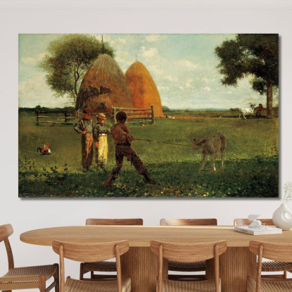 Svezzamento Del Vitello Winslow Homer quadro stampato su tela