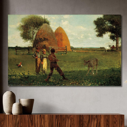 Svezzamento Del Vitello Winslow Homer quadro stampato su tela