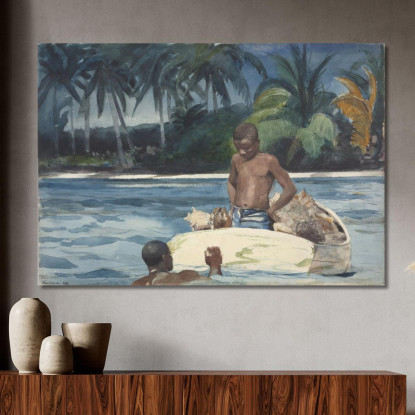 Westindien-Taucher Winslow Homer drucken auf leinwand