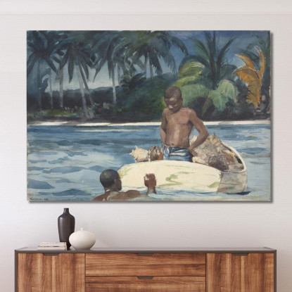 Plongeurs Des Antilles Winslow Homer tableau impression sur toile