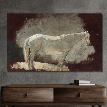 Cavalla Bianca Winslow Homer quadro stampato su tela