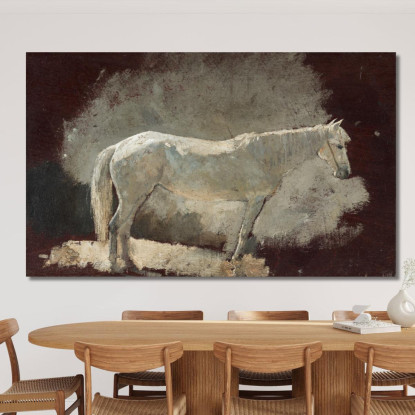 Yegua Blanca Winslow Homer cuadro en lienzo