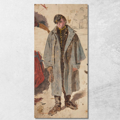 Jeune Soldat Croquis D'Un Soldat Donnant De L'Eau À Un Compagnon Blessé Winslow Homer tableau impression sur toile