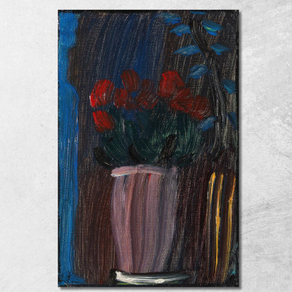 Natura Morta Ciclamino In Fiore Alexej von Jawlensky avj110 quadro stampato su tela