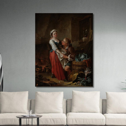La Bella Cuoca François Boucher fbc40 quadro stampato su tela