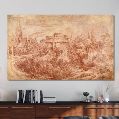 Paesaggio Con Figure François Boucher fbc44 quadro stampato su tela