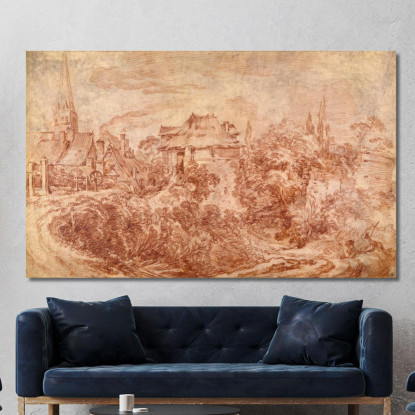 Paesaggio Con Figure François Boucher fbc44 quadro stampato su tela