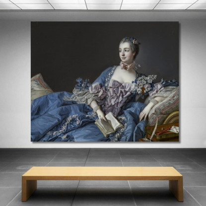 Madame De Pompadour Jeanne-Antoinette Poisson François Boucher fbc52 quadro stampato su tela