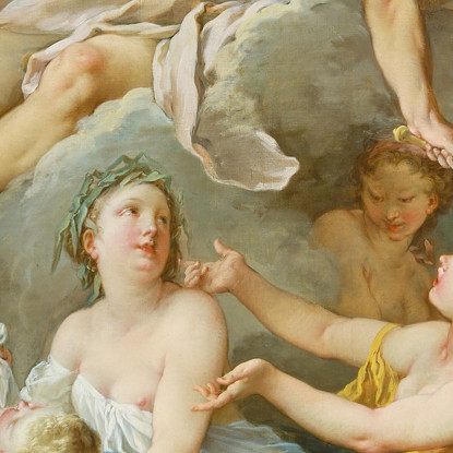Mercurio Affida Il Bambino Bacco Alle Ninfe François Boucher fbc56 quadro stampato su tela