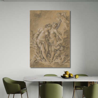 Ninfe E Amorini François Boucher fbc60 quadro stampato su tela