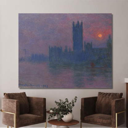 Camere Del Parlamento Tramonto Claude Monet mnt160 quadro stampato su tela