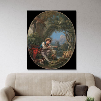 Il Dispaccio Del Messaggero François Boucher fbc90 quadro stampato su tela