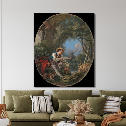 Il Dispaccio Del Messaggero François Boucher fbc90 quadro stampato su tela