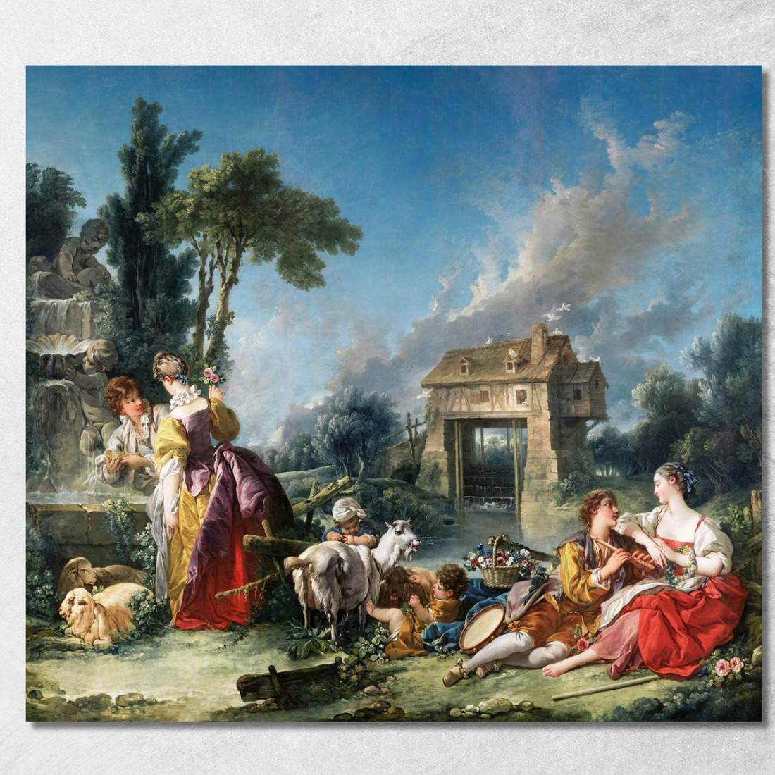 La Fontana Dell'Amore François Boucher fbc92 quadro stampato su tela